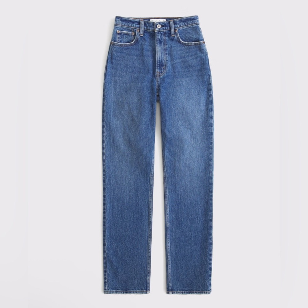Abercrombie & Fitch 90’s Straight Ultra High Rise Jean Size 2 Regular 26 - Picture 2 of 16